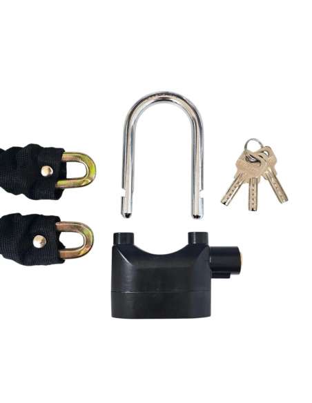 Candado de cadena con alarma