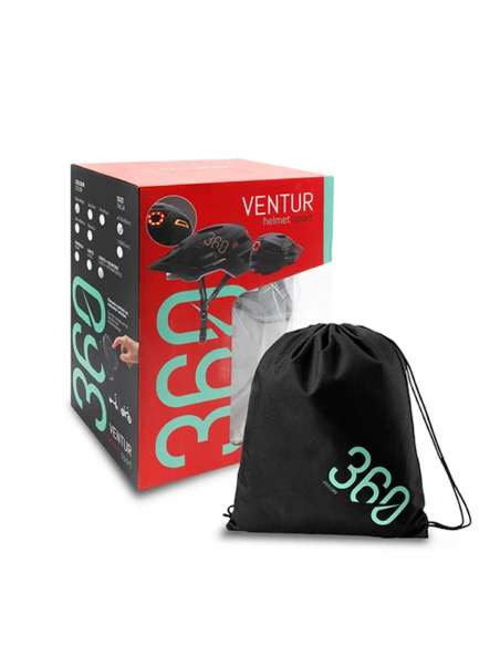 VENTUR Sport - Casco con luz + intermitentes eRide360