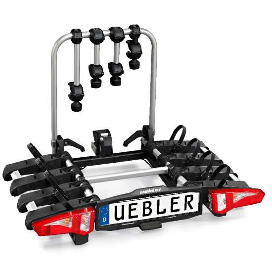 Portabicicletas plegable Uebler I41 S para 4 bicicletas 90º