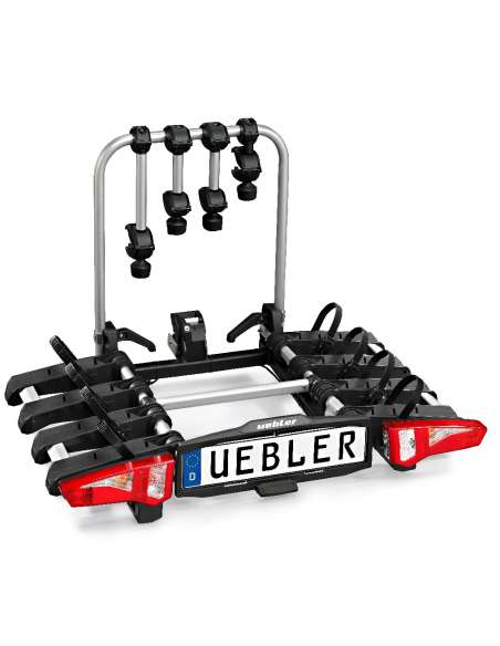 Portabicicletas plegable Uebler I41 S para 4 bicicletas 90º
