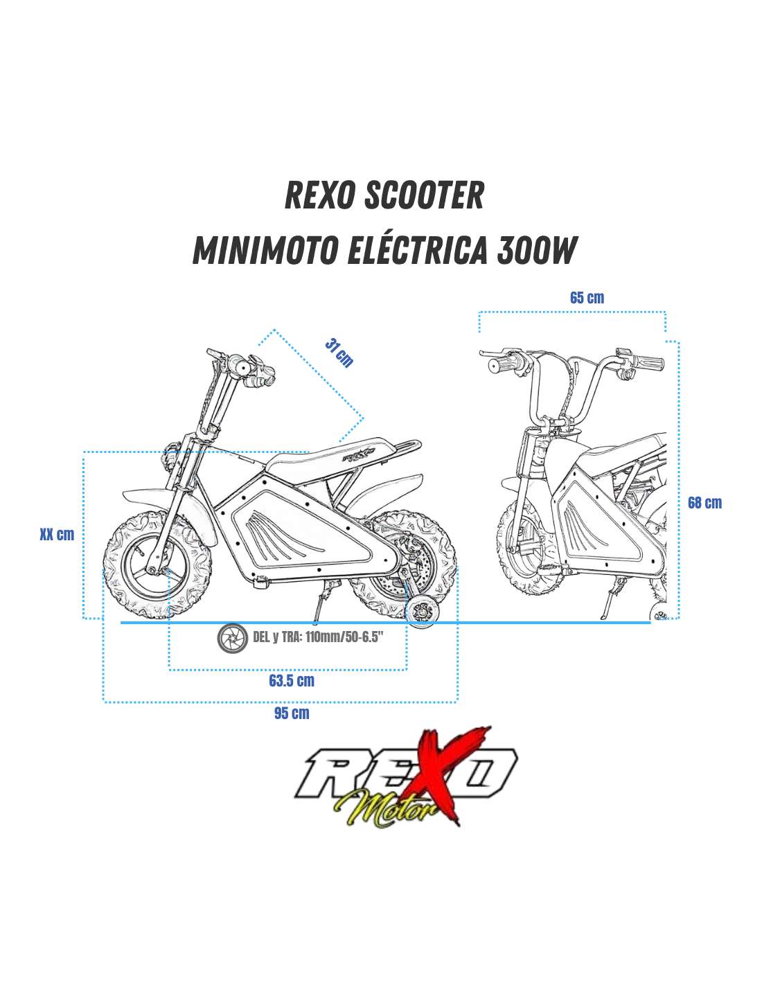 REXO mini scooter eléctrico 300W