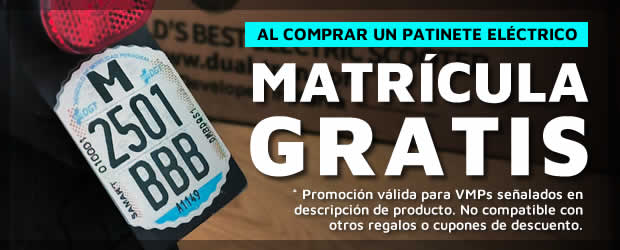 Matrícula patinete gratis